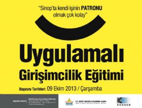 Sinop'ta Uygulamal Giriimcilik Eitimi Dzenleniyor
