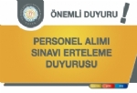 Personel Alm Snav Erteleme Duyurusu