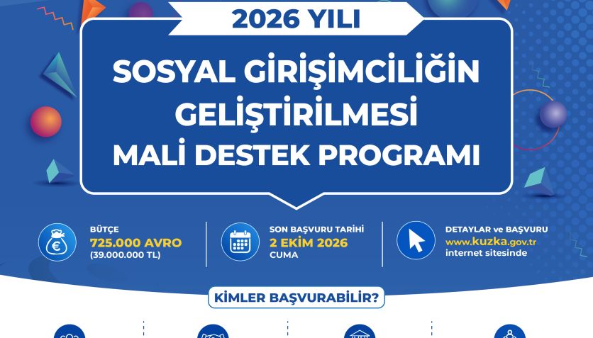 2026 Yılı Sosyal Girişimciliğin Geliştirilmesi (SOSGİP) Mali Destek Programı Çevrim İçi Bilgilendirme Toplantıları