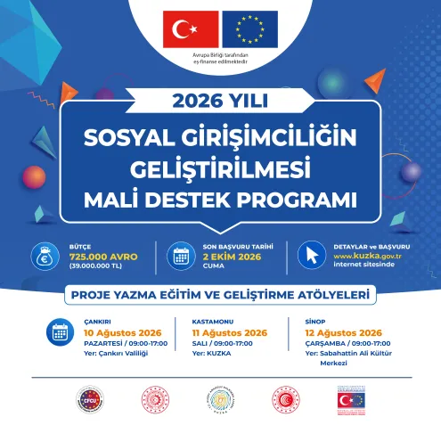 2026 Yılı Sosyal Girişimciliğin Geliştirilmesi (SOSGİP) Mali Destek Programı Proje Yazma Eğitim ve Geliştirme Atölyeleri