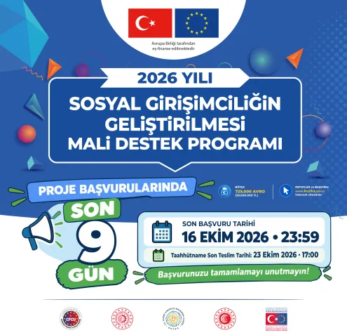 39 Milyonluk Liralık Sosyal Girişimcilik Mali Destek Programı Desteği için son hafta!