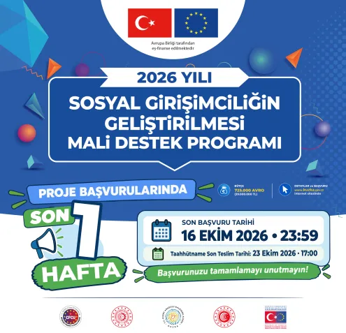 39 Milyonluk Liralık Sosyal Girişimcilik Mali Destek Programı Desteği için son hafta!